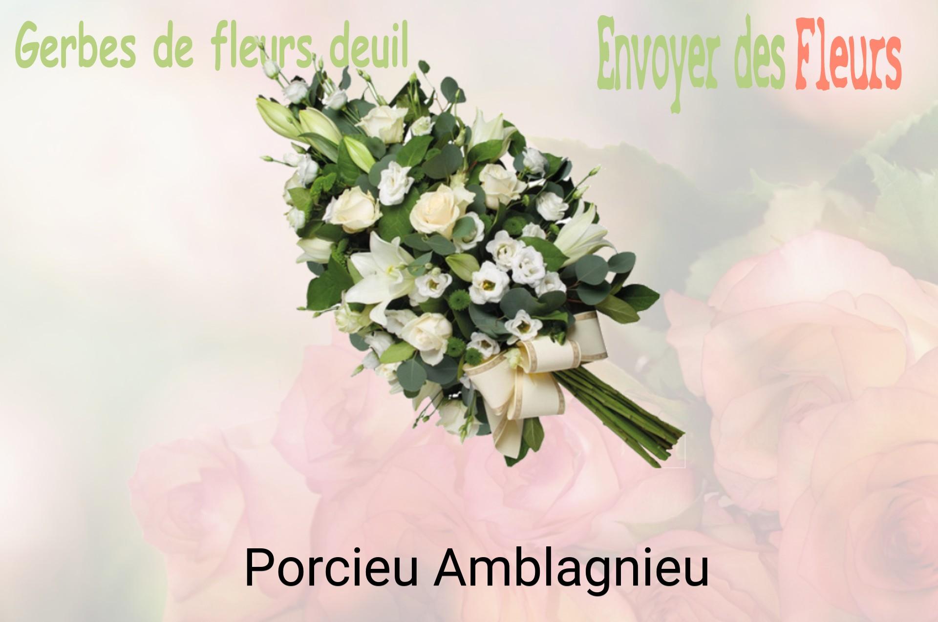 Gerbe de fleurs de deuil livrée à Porcieu-Amblagnieu